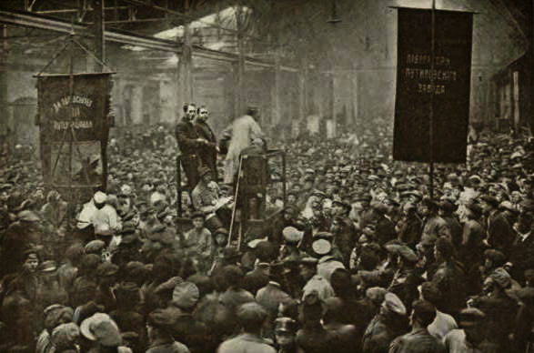 Versammlung in den Putilov Werken (1917)