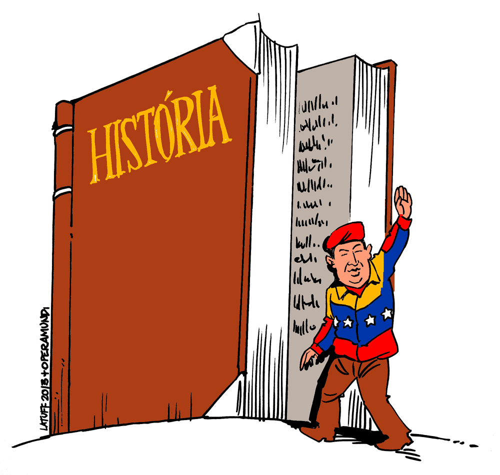 Tribut Cartoon an Chavez