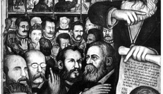 Diego Rivera: Marx e ideólogos y líderes del socialismo