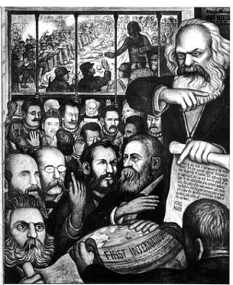 Diego Rivera: Marx e ideólogos y líderes del socialismo